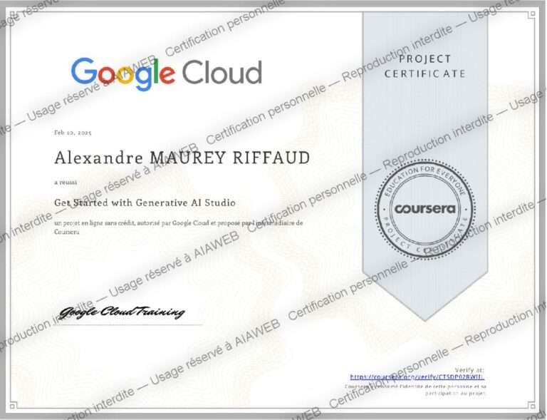 Certification : Get Started with Generative AI Studio